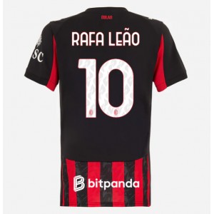 Fotbalové Dres AC Milan Rafael Leao #10 Dámské Domácí Oblečení 2025-26 Krátký Rukáv